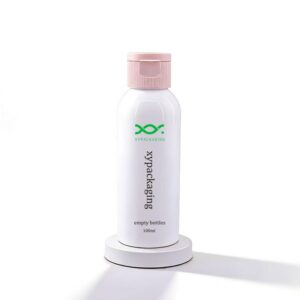 White PET Bottles 100ml with Flip Cap for Sale
