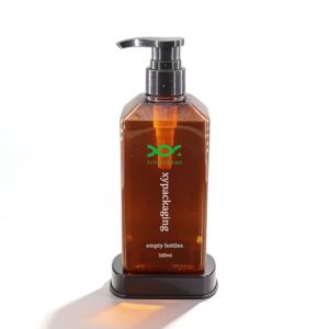 Amber Pump Bottles 500ml for Bathroom Bulk